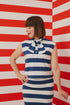 49-1 Polo shirt with bow collar