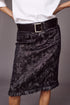 69-5 MARZIPAN Lined hip skirt with hem flounce