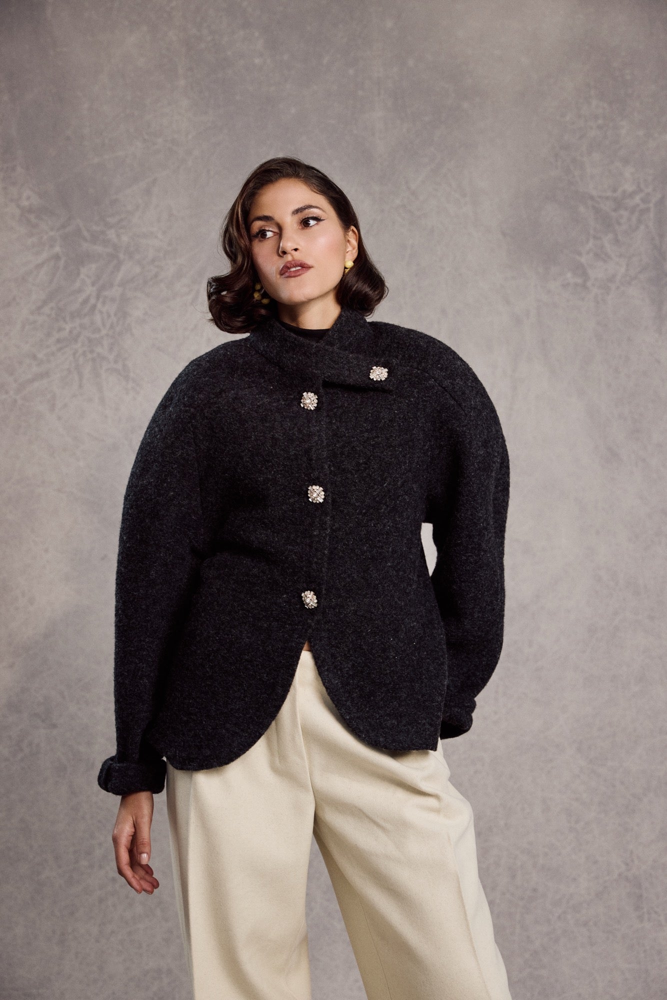 71-13 ARLETTE Cardigan with Balloon-Shaped Sleeves – sistermagpatterns