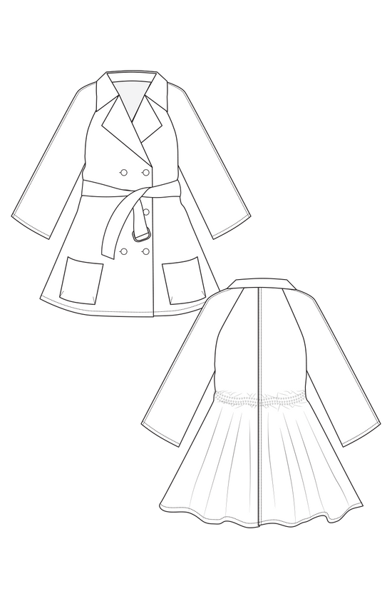 57-2 MARLOW Wide short coat (unlined)