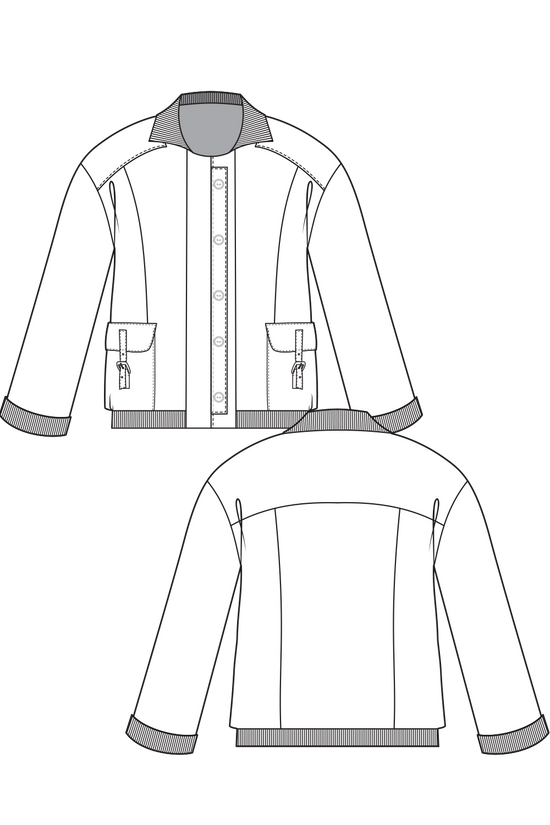 61-5 Oversized patchwork blouson