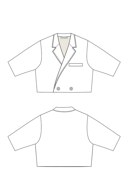 64-1 Short unlined moleskin jacket