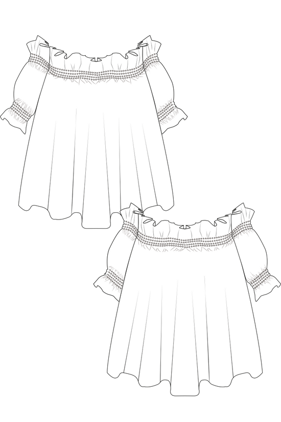 66-5 Off-the-Shoulder Carmen Blouse