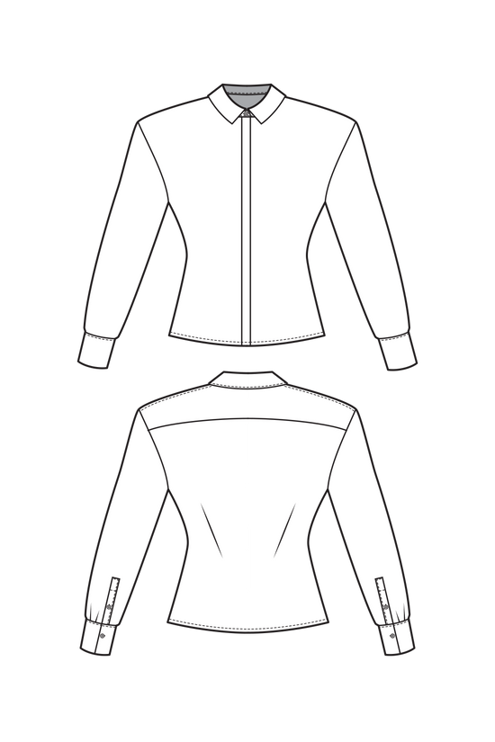 70-1 Haute Couture Blouse with very wide shoulders