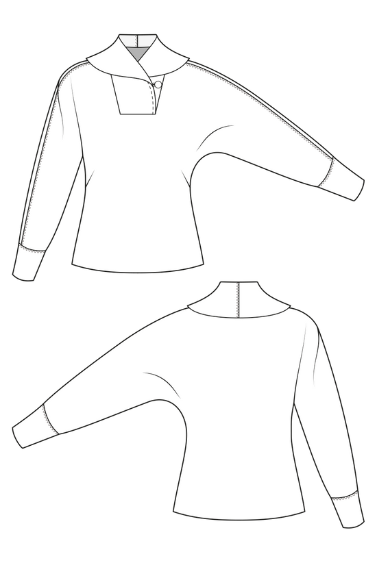 71-16 PARIS Tailored Sweater with shawl collar