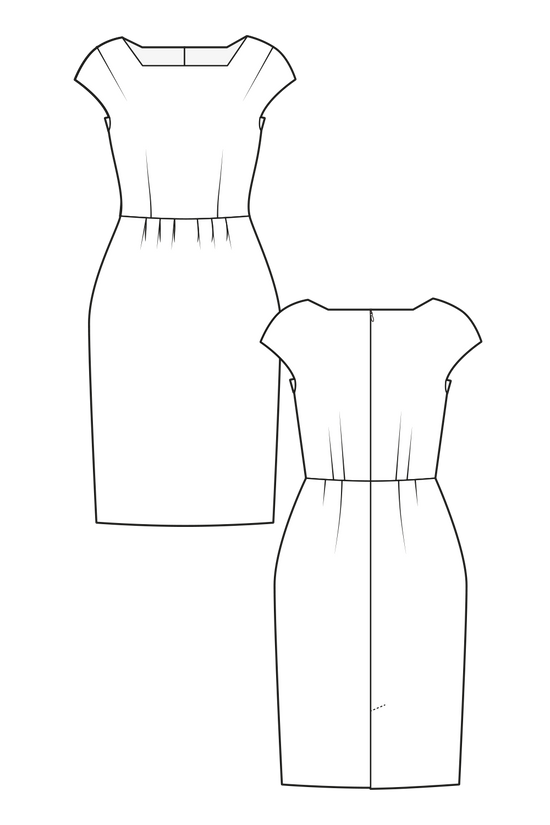 71-9 ETUDE Contour waist dress