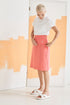 66-3 Slightly flared skirt with decorative flaps