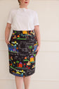 45-2 Narrow pencil skirt with pleat