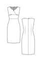 09-4 Slim dress with bodice piece