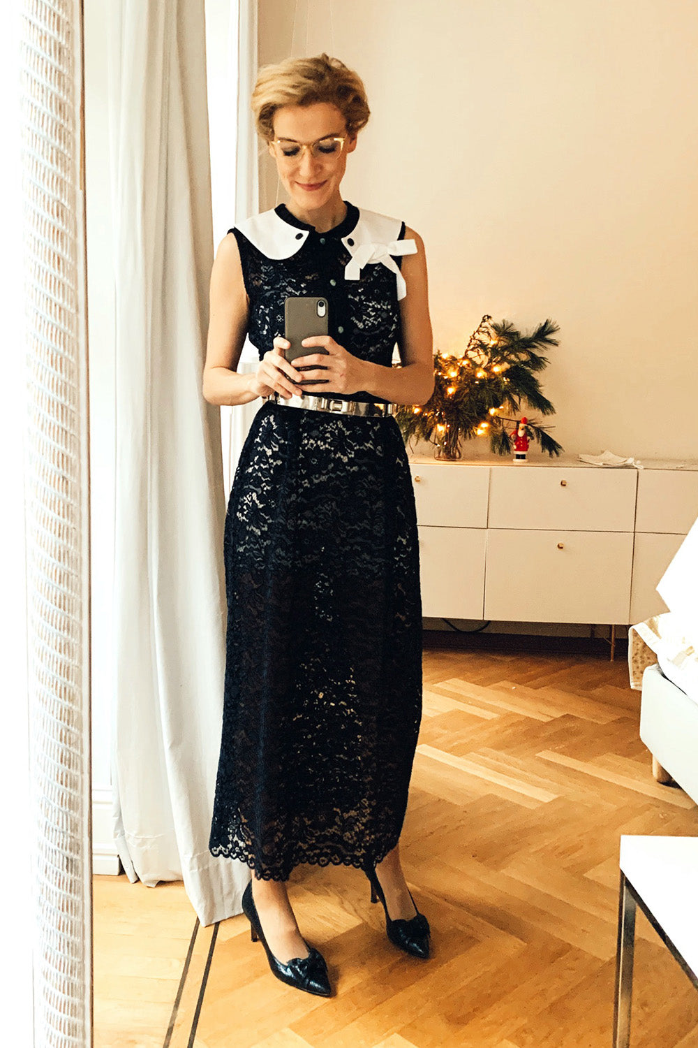35-1 Lace Dress with doubled Peter Pan collar 35-1 Lace Dress with doubled Peter Pan collar