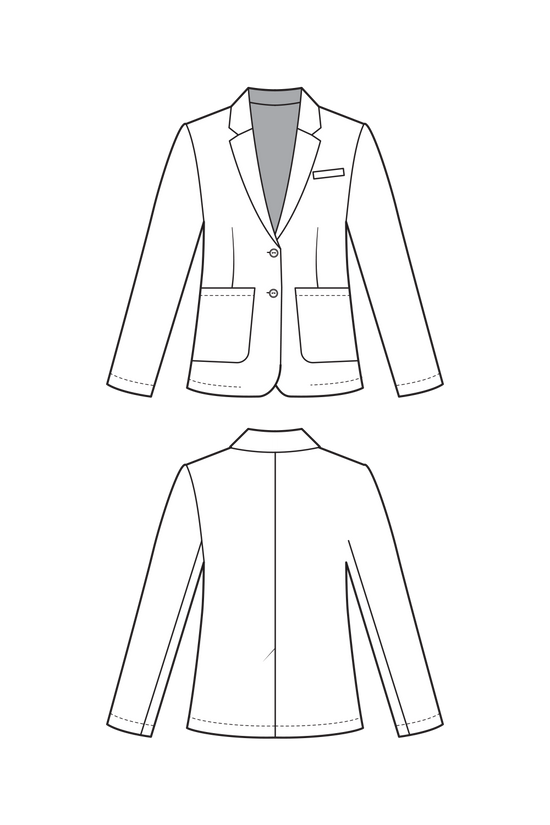 41-6 Oversized Blazer without lining with patch pockets