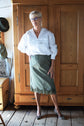 71-19 DENTELLE Easy Midi skirt with elastic waistband, optionally with lace trimming