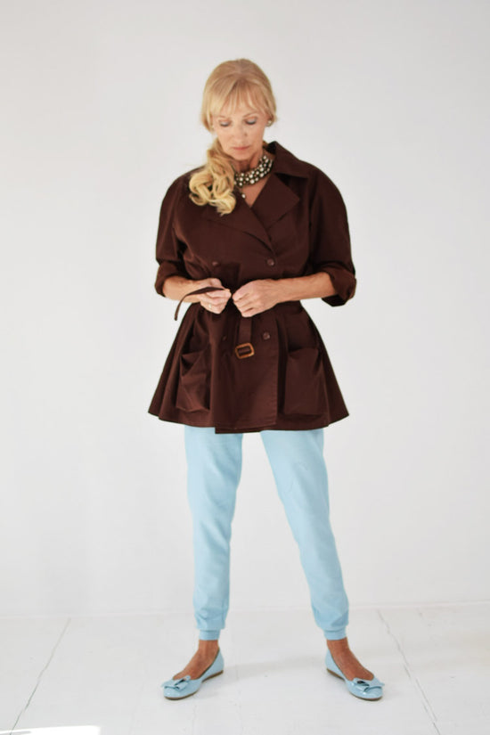 57-2 MARLOW Wide short coat (unlined)
