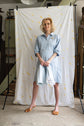 62-6 (Maternity) Shirt dress with balloon-shaped sleeves