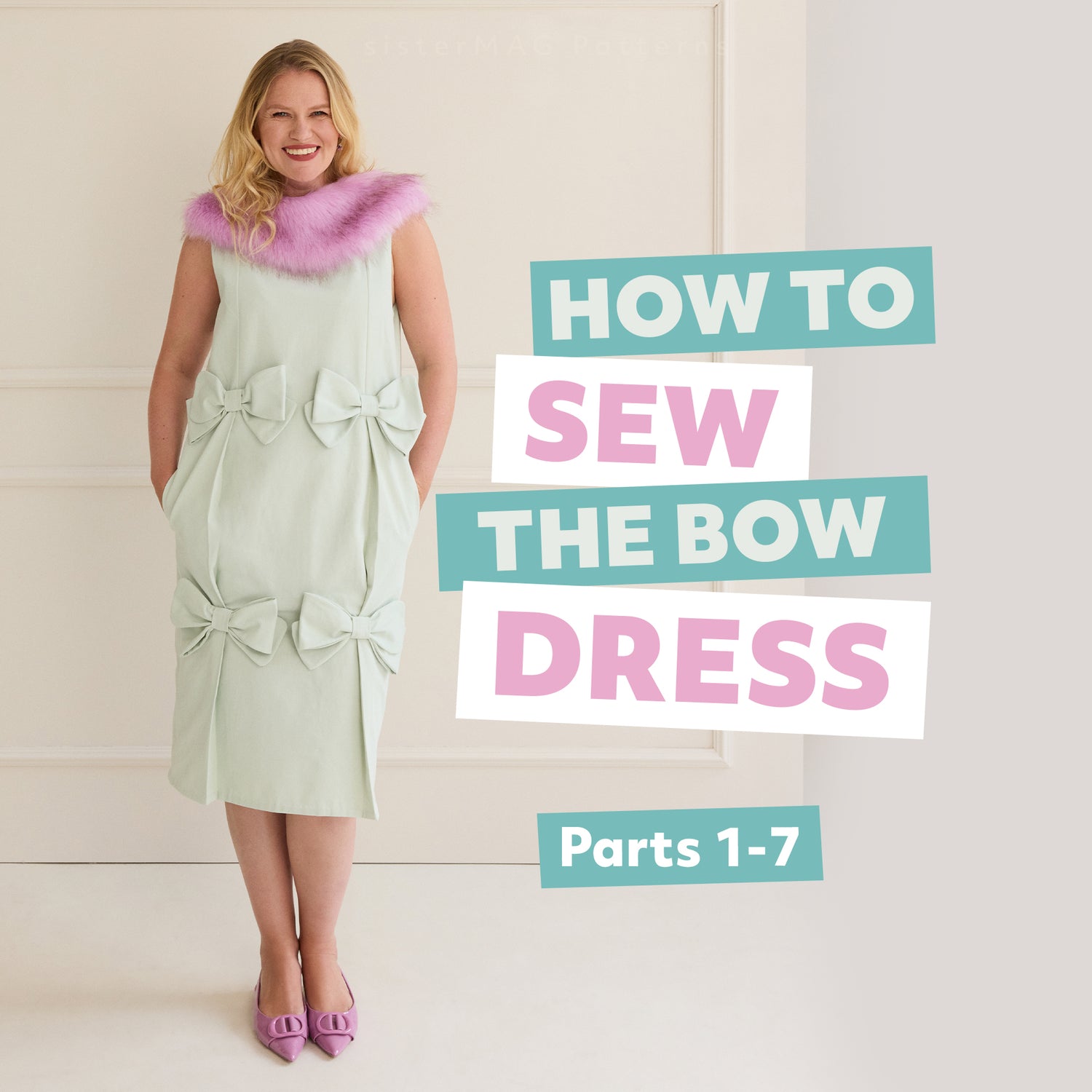 How to sew the 69-6 Loose-fitted bow dress