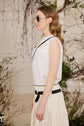 50-7 LINEA Top with horizontal pleats
