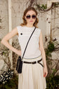 50-7 LINEA Top with horizontal pleats