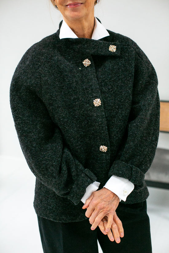 71-13 ARLETTE Cardigan with Balloon-Shaped Sleeves