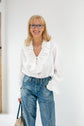 60-8 Wide blouse with volants