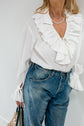 60-8 Wide blouse with volants