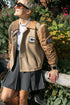 02-1 Bomber jacket with embroidered front and piping