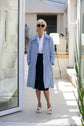 19-4 ROYAL Slightly flared 50s-style coat with shoulder pleats