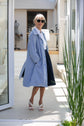 19-4 ROYAL Slightly flared 50s-style coat with shoulder pleats