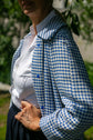 19-4 ROYAL Slightly flared 50s-style coat with shoulder pleats