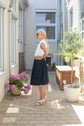 70-31 AURA Skirt with a softly ballooned silhouette and built-in pleats