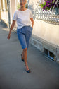59-3 CITÉ Elegant bermuda pants with crease in the front