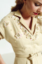66-8 Floral bead embroidery tutorial for V-neck