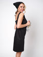 69-1 DOLCE VITA Strap Dress with front inserts and headscarf