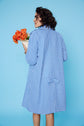 19-4 ROYAL Slightly flared 50s-style coat with shoulder pleats