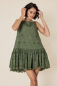 71-21 GIVY Scalloped Lace Mini Dress with ruffle hem