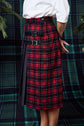 71-7 TARTAN Kilt-inspired skirt with two leather tabs