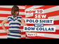 49-1 Polo shirt with bow collar