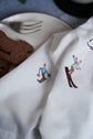 Free embroidery pattern for little skiers