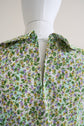 71-18 CARA Airy Blouse Top with Front Ruffles & Peter Pan Collar