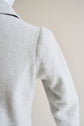 70-19 SOFTWAVE Polo Fleece Sweater with Gathered Puff Sleeves