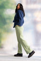 40-3 APRICOT Pleated high-rise wide trousers