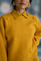 70-16 EMBER Comfortable melton wool sweater with slight bubble sleeves