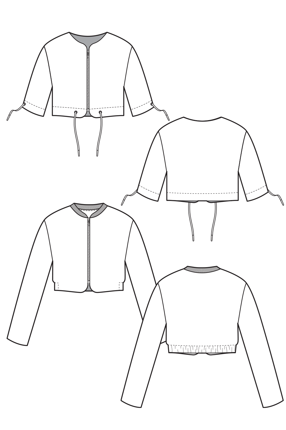 13-4 Short bomber jacket in 2 variations