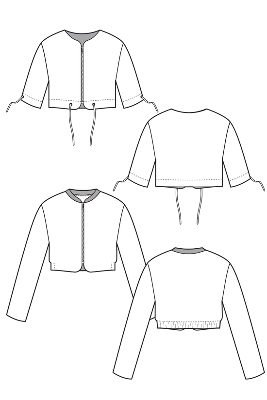 13-4 Short bomber jacket in 2 variations