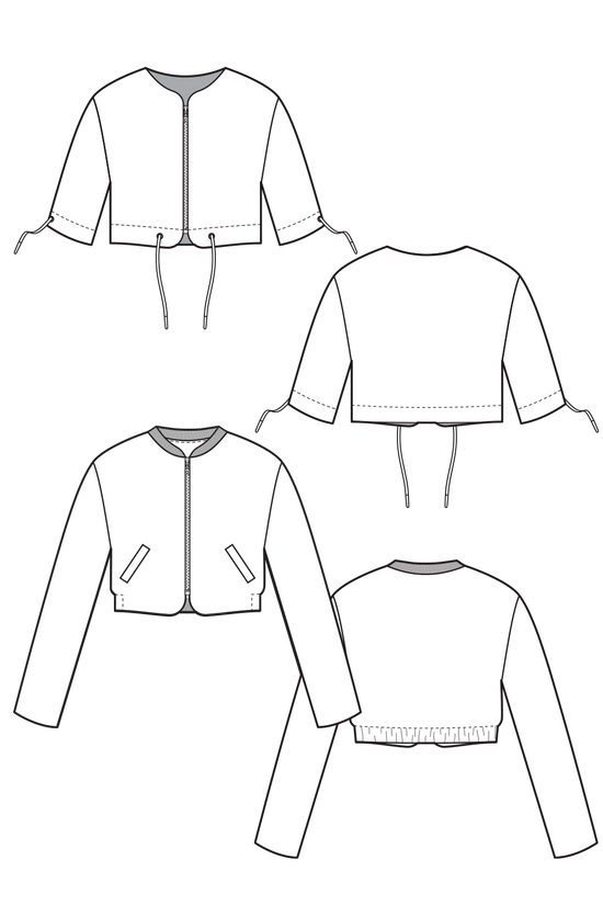 13-4 Short bomber jacket in 2 variations