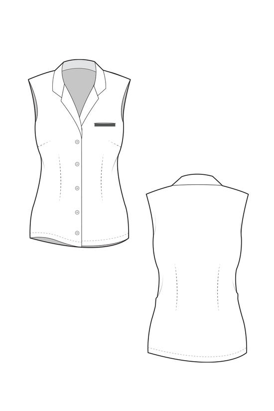 14-1 STANDARD Lapel collar blouse
