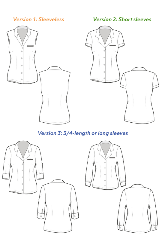 14-1 STANDARD Lapel collar blouse