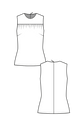 17-6 NOÉ Sleeveless top with slight gathering