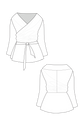 41-2 Tie-waist blazer / blouse