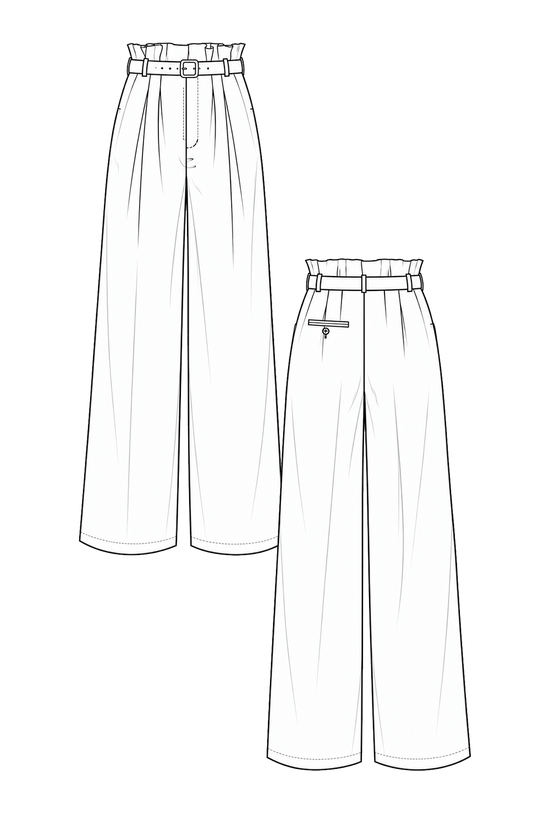 41-3 APPLE Pantalon paperbag