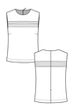 50-7 LINEA Top with horizontal pleats